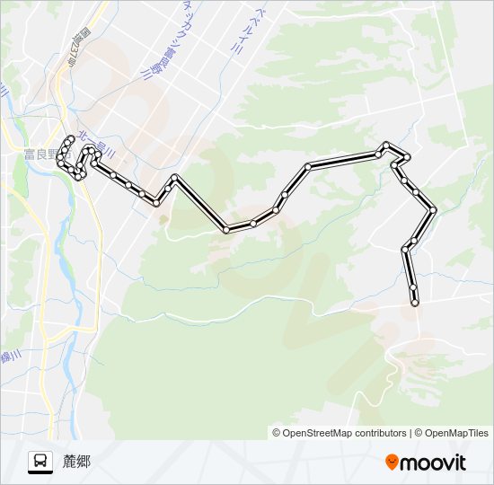 麓郷線 バスの路線図