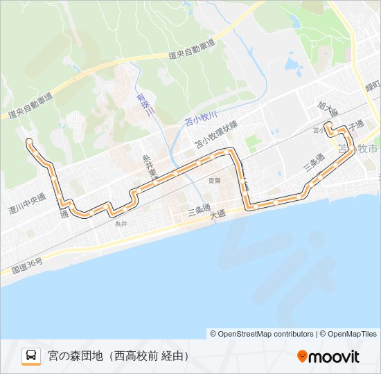 16 宮の森線 bus Line Map