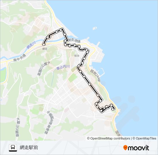 つくし線 バスの路線図