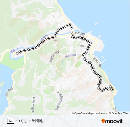 つくし線 バスの路線図