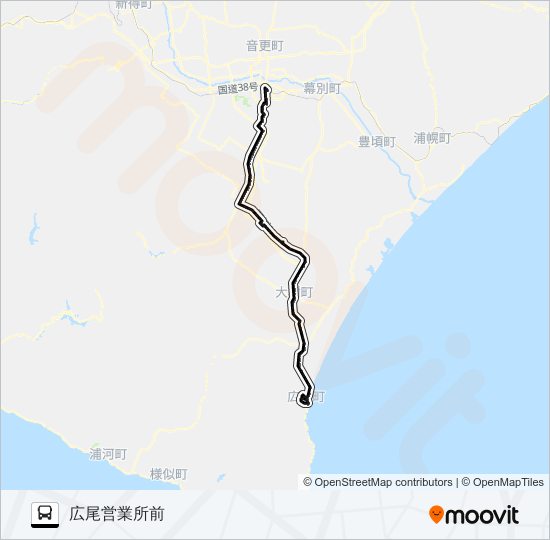 広尾線 バスの路線図