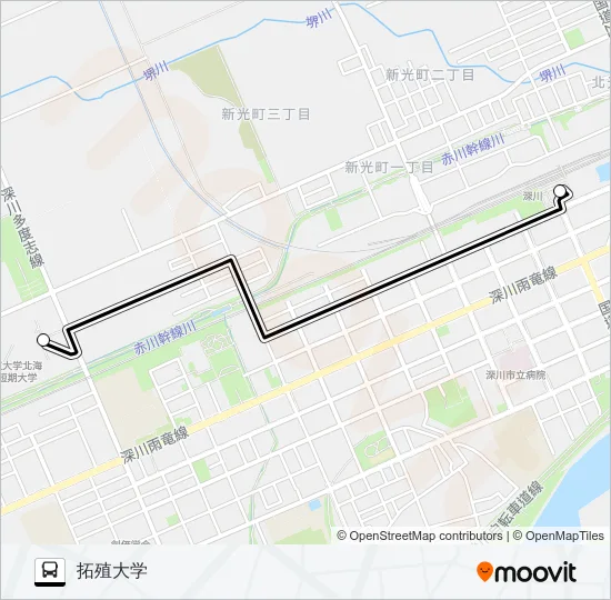 拓殖大学線 Bus Line Map