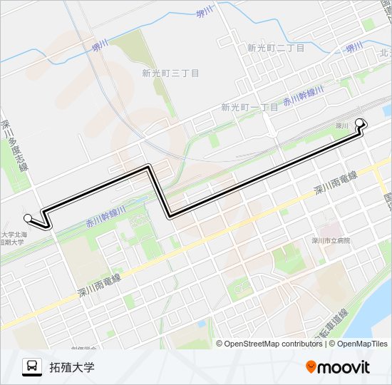 拓殖大学線 bus Line Map
