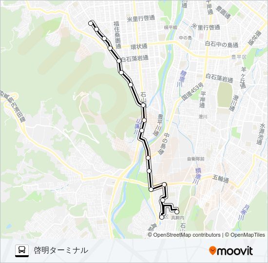 南４ バスの路線図