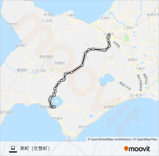 真駒内 バスの路線図