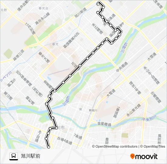 １３番 Bus Line Map