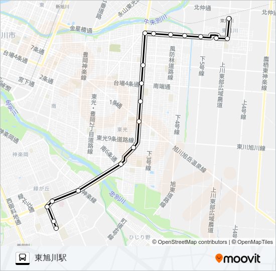 南高校 バスの路線図