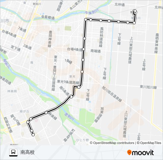 南高校 bus Line Map