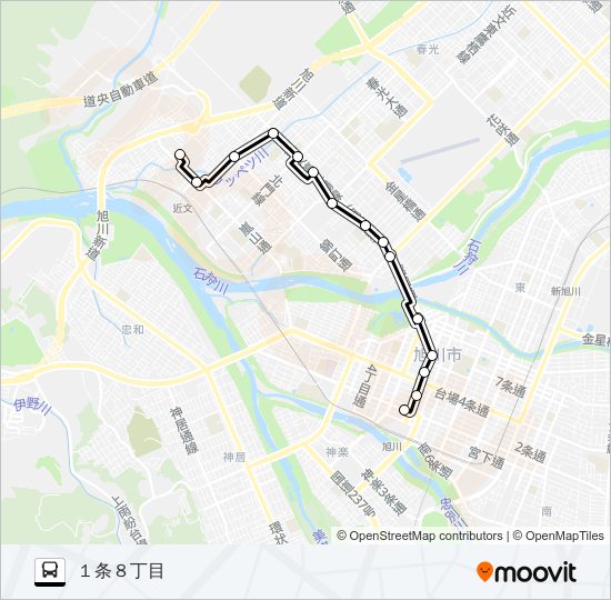 １４番 バスの路線図