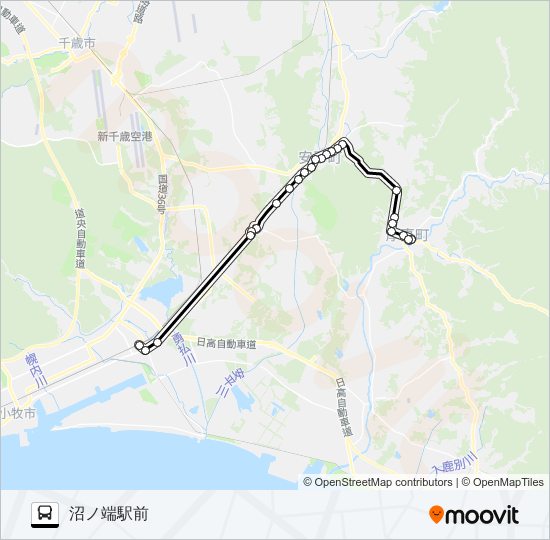 沼ノ端線 バスの路線図