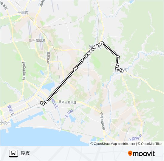 沼ノ端線 Bus Line Map