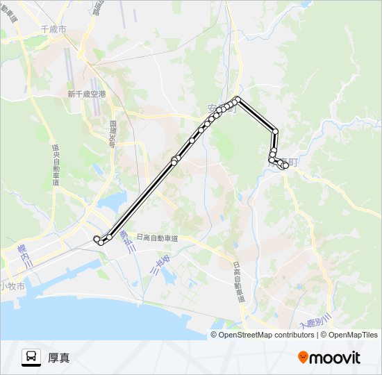 沼ノ端線 バスの路線図