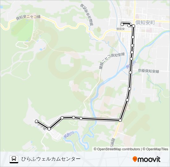 倶知安線 バスの路線図