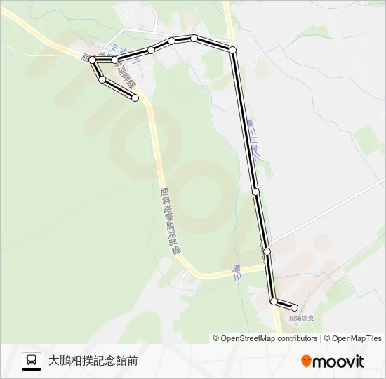 川湯線 Bus Line Map