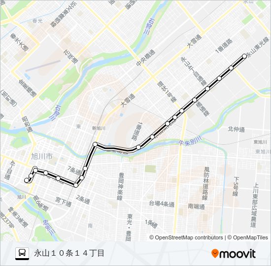６６番 Bus Line Map