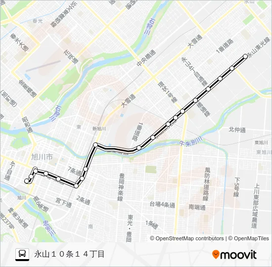 ６６番 Bus Line Map