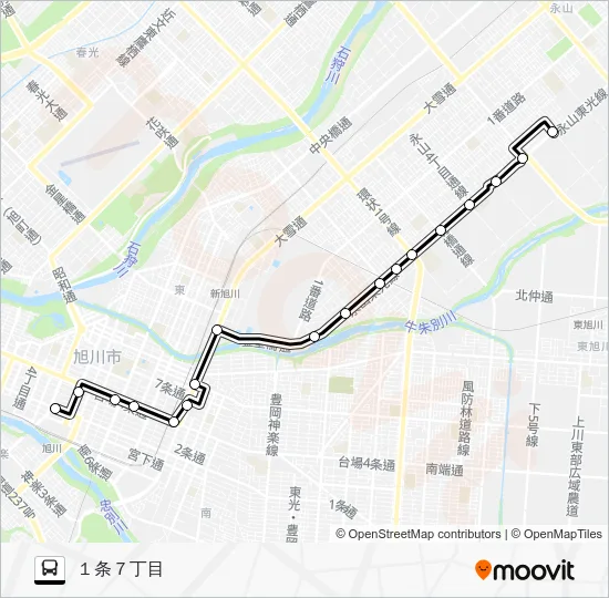 ６６番 Bus Line Map