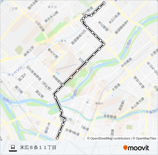 １６番 Bus Line Map