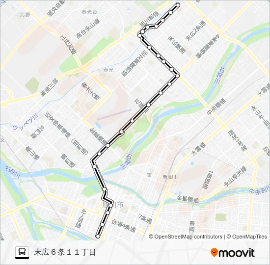 １６番 Bus Line Map