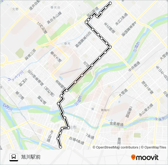 １６番 Bus Line Map