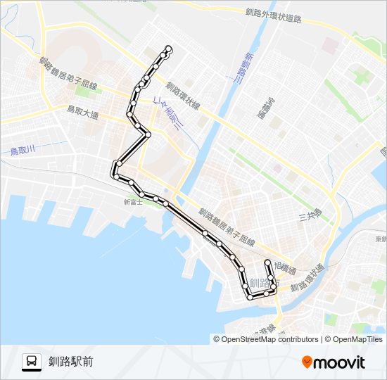 イオン新富士線 バスの路線図