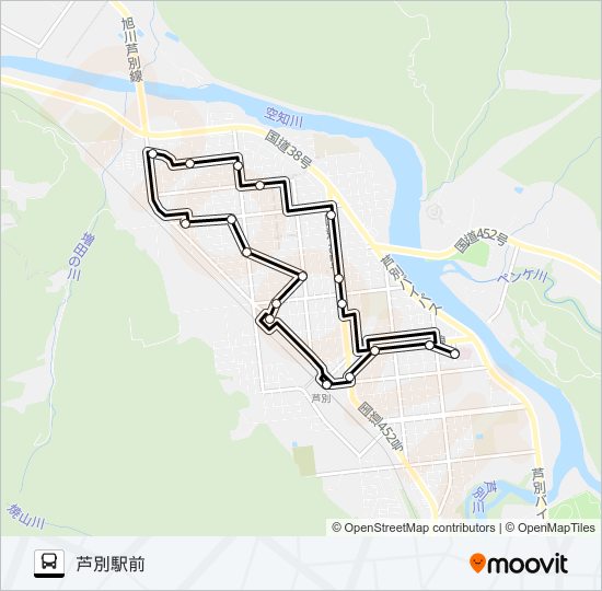 本町循環線 バスの路線図