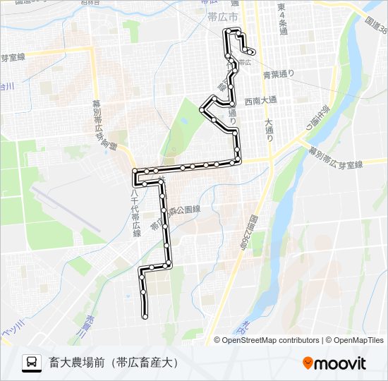 畜大線 バスの路線図