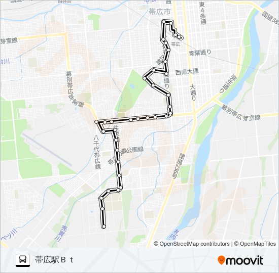 畜大線 バスの路線図