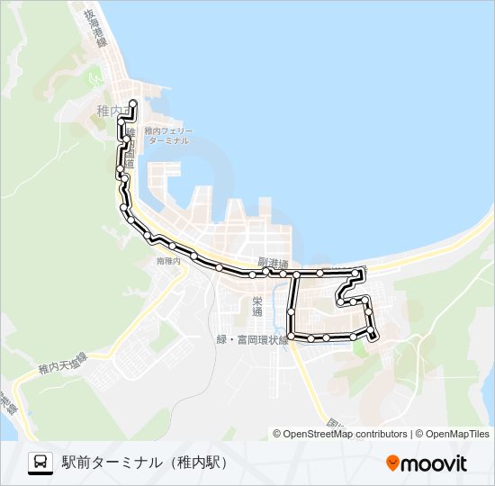 富岡線循環 バスの路線図