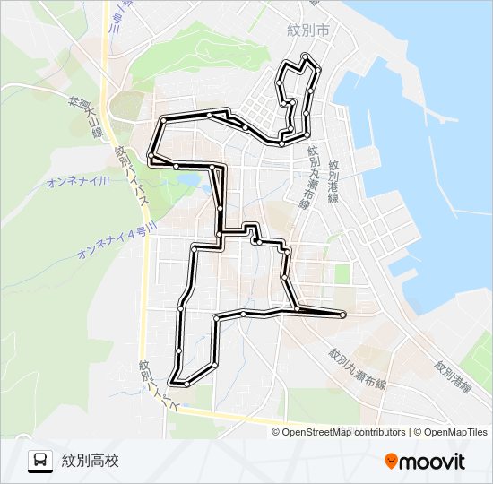 南循環バス バスの路線図