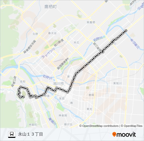 ６３０番 Bus Line Map