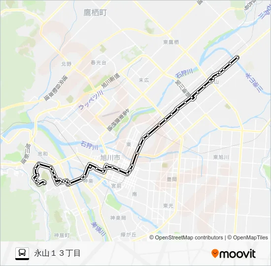 ６３０番 Bus Line Map