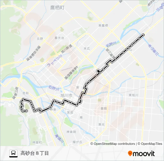６３０番 Bus Line Map