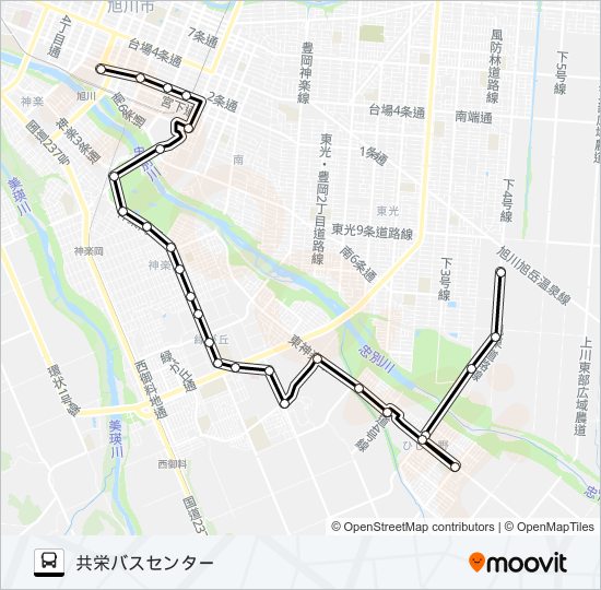 ひじり野 バスの路線図