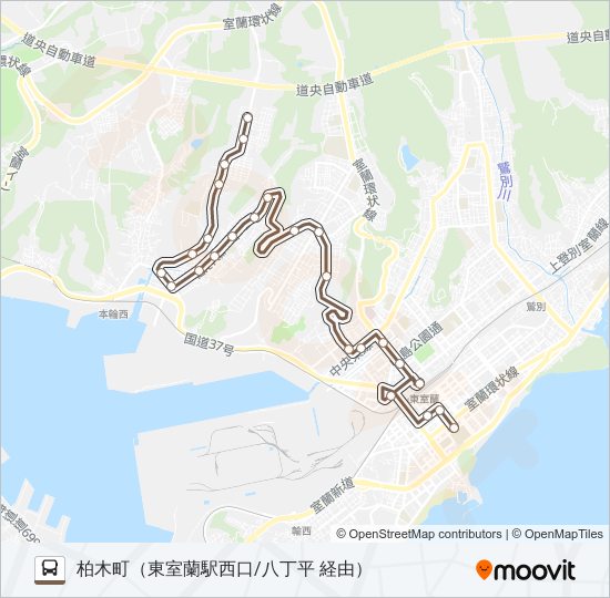 22 港北柏木線 バスの路線図