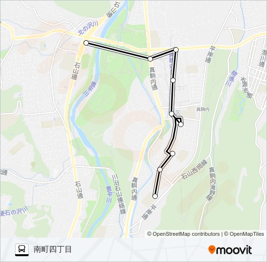 川１ バスの路線図