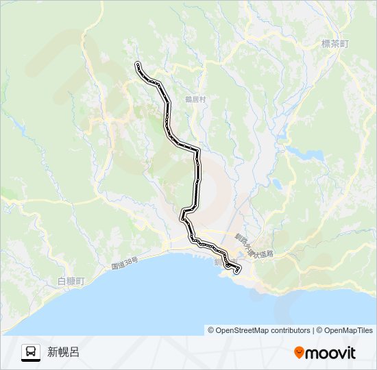 幌呂線 バスの路線図