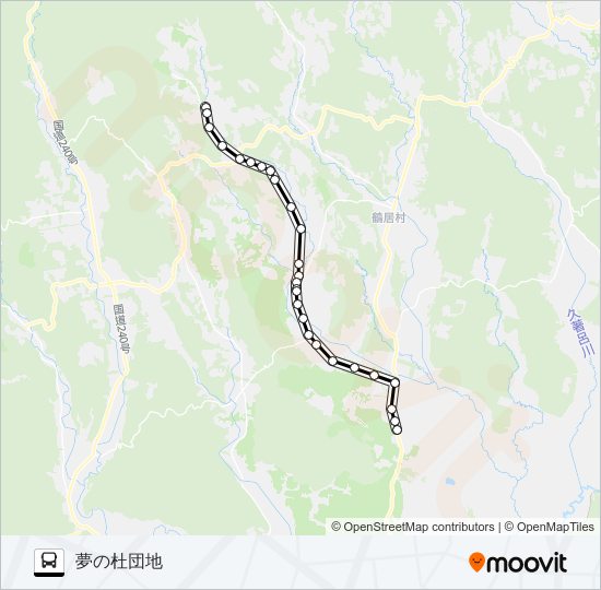 幌呂線 バスの路線図