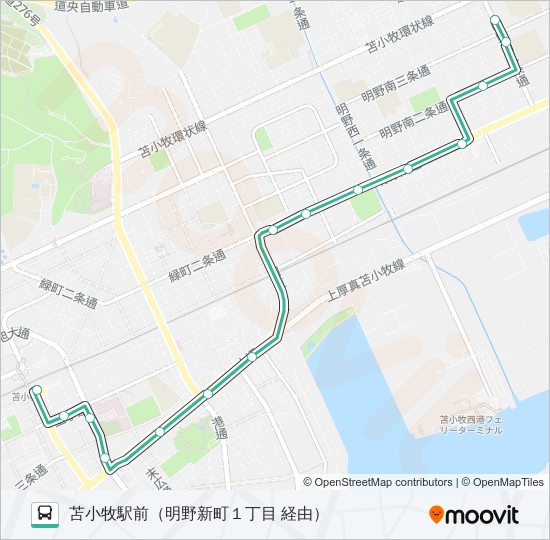 21 日の出町線 bus Line Map