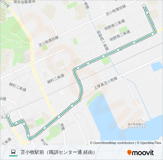 21 日の出町線 bus Line Map