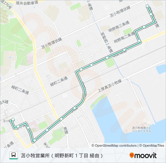 21 日の出町線 バスの路線図