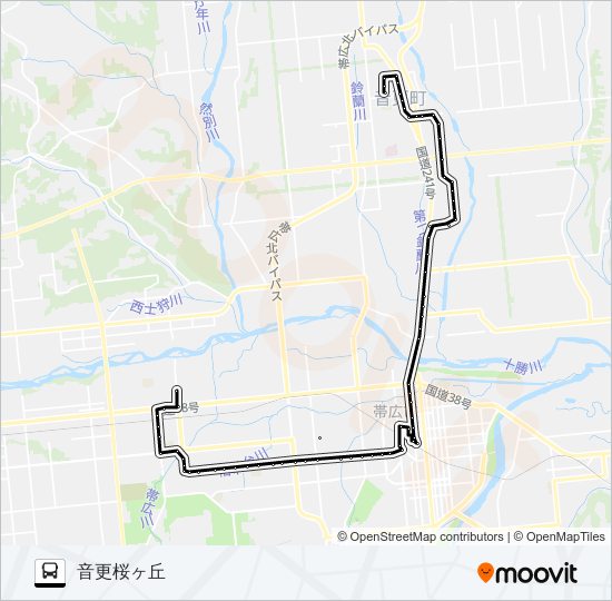 音更線 バスの路線図