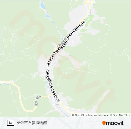 夕張市内線 Bus Line Map