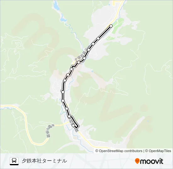 夕張市内線 Bus Line Map
