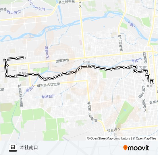 新町線 バスの路線図