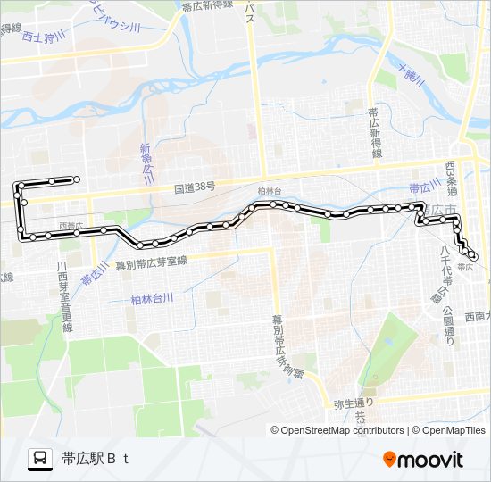 新町線 バスの路線図