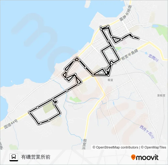 西浜線 バスの路線図