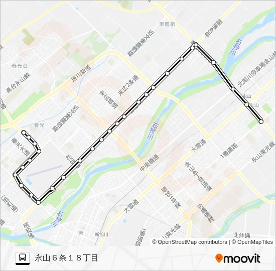 ６０番 Bus Line Map