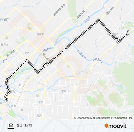 ７５番 バスの路線図