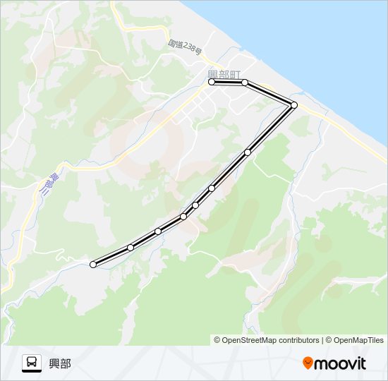 秋里線 バスの路線図